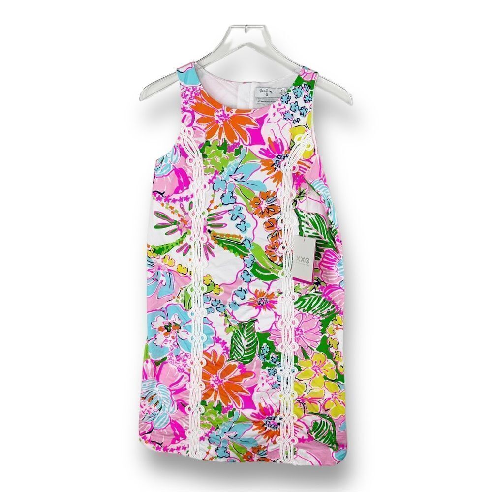 Lilly Pulitzer for target New Nosey Posey Sleeveless Shift Mini Dress Girls XL